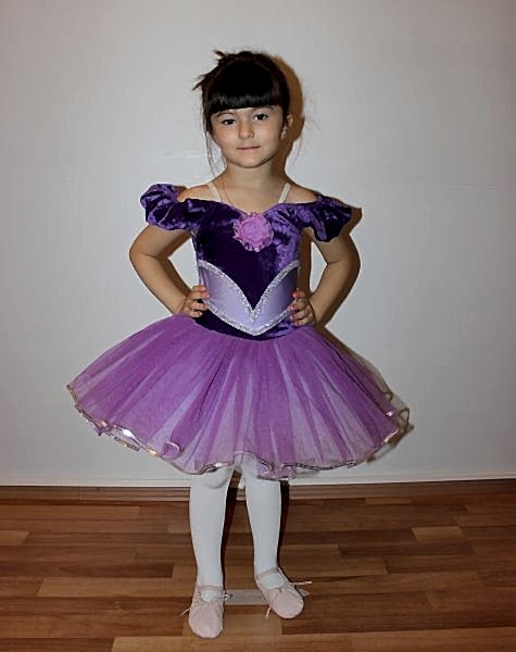 Ayce Kostüm -  Çiçekli Mor Tütü - T08