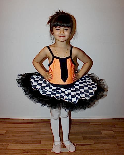 AYCE KOSTÜM - DAMALI KRAVATLI TURUNCU TÜTÜ - T18