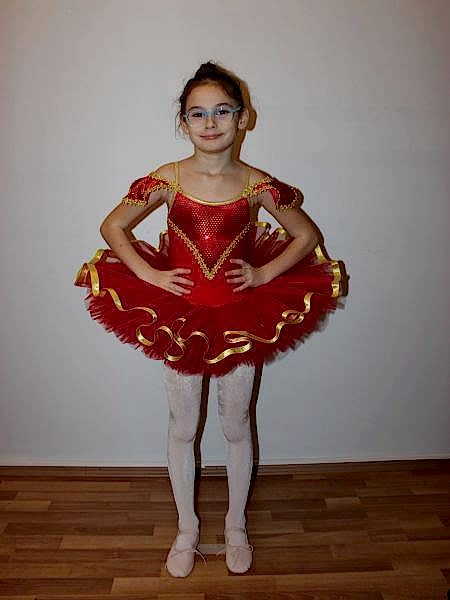 AYCE KOSTÜM - SARI ŞERİTLİ KIRMIZI TÜTÜ - T33