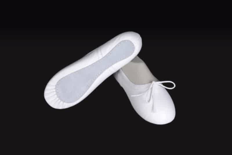 Ayce Kostüm - BEYAZ DERİ BALE AYAKKABISI PATİĞİ P01