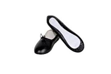 Ayce Kostüm - SİYAH DERİ BALE AYAKKABISI PATİĞİ P03